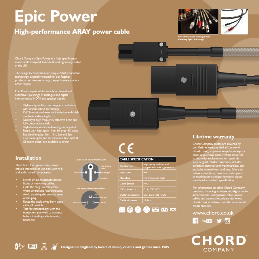 Chord XLR/IEC Extension Reel - Mains Power and Audio Lead 173.922